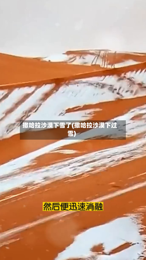 撒哈拉沙漠下雪了(撒哈拉沙漠下过雪)-第1张图片