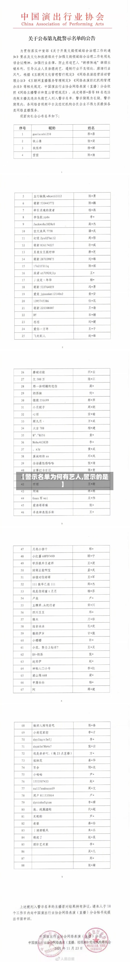 【警示名单为何有艺人,警示的是】