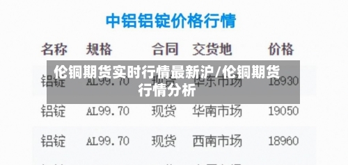 伦铜期货实时行情最新沪/伦铜期货行情分析-第2张图片