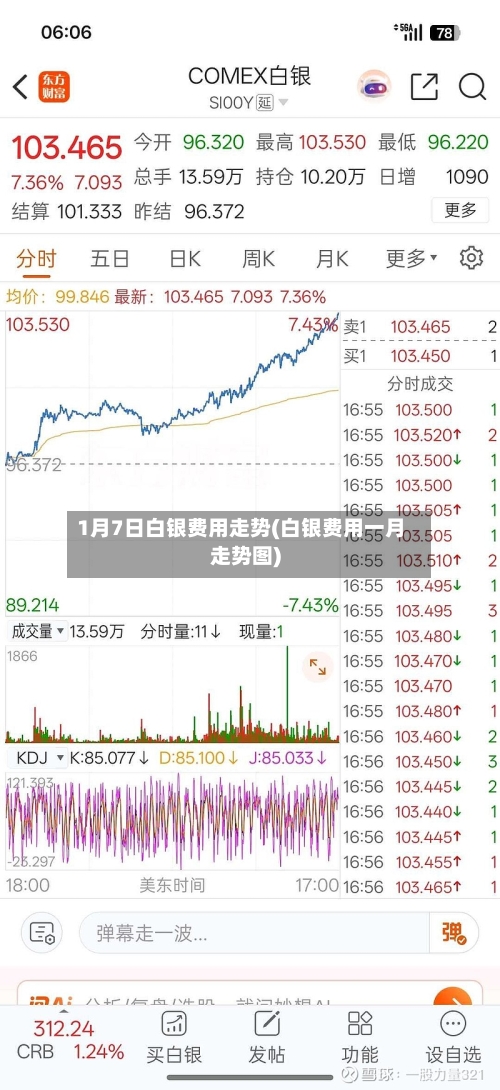 1月7日白银费用走势(白银费用一月走势图)