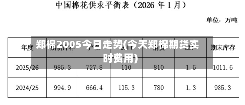 郑棉2005今日走势(今天郑棉期货实时费用)
