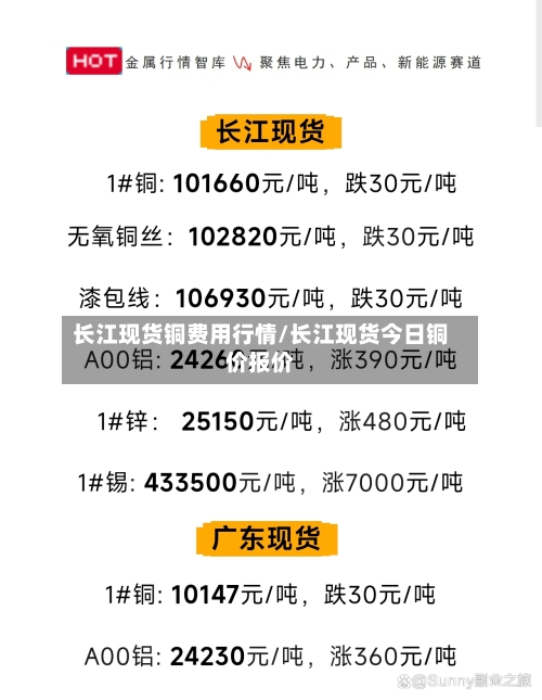 长江现货铜费用行情/长江现货今日铜价报价