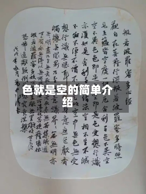 色就是空的简单介绍-第2张图片