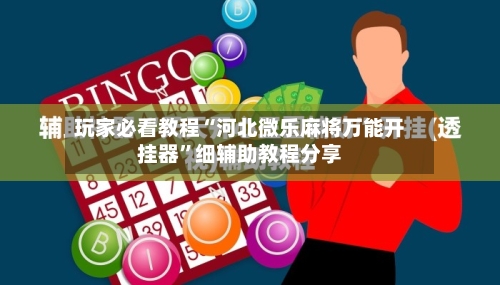 玩家必看教程“河北微乐麻将万能开挂器”细辅助教程分享-第3张图片