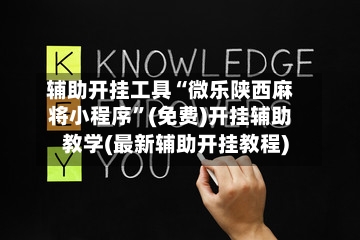 辅助开挂工具“微乐陕西麻将小程序”(免费)开挂辅助教学(最新辅助开挂教程)