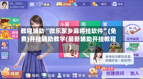 教程辅助“微乐家乡麻将挂软件	”(免费)开挂辅助教学(最新辅助开挂教程)-第2张图片