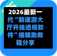 2026最新一代“新道游大厅开挂透视软件	”细辅助教程分享-第2张图片