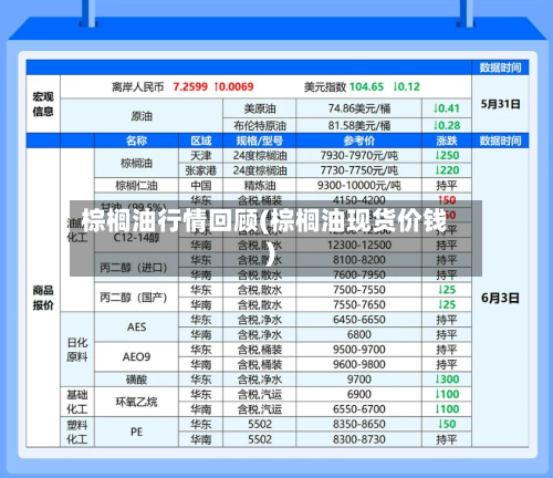 棕榈油行情回顾(棕榈油现货价钱)-第3张图片
