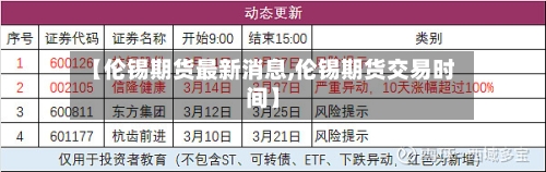 【伦锡期货最新消息,伦锡期货交易时间】-第2张图片