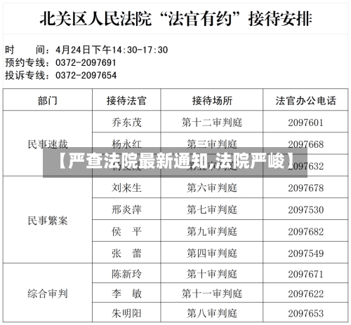 【严查法院最新通知,法院严峻】-第3张图片