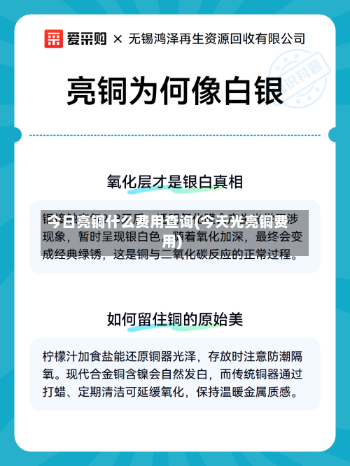 今日亮铜什么费用查询(今天光亮铜费用)