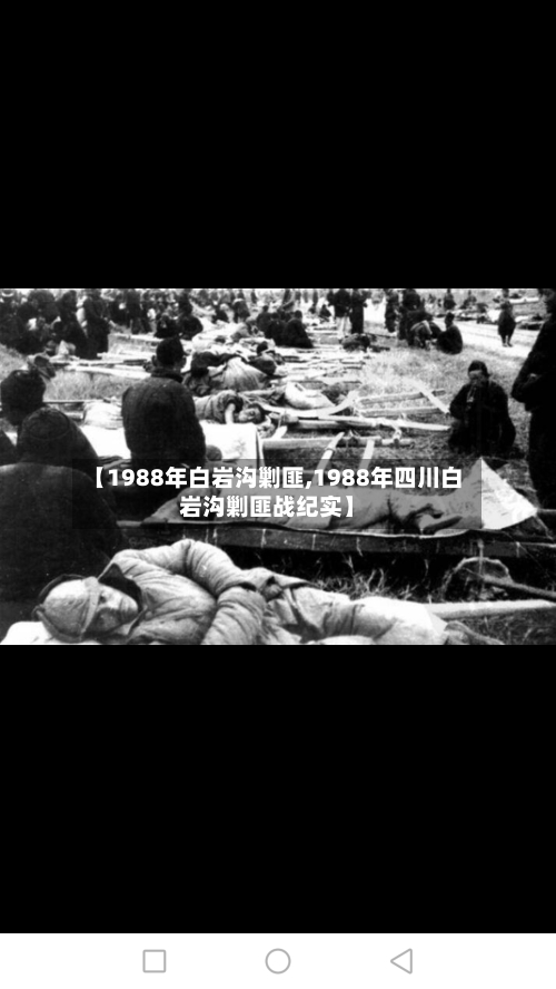 【1988年白岩沟剿匪,1988年四川白岩沟剿匪战纪实】