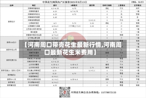 【河南周口带壳花生最新行情,河南周口最新花生米费用】