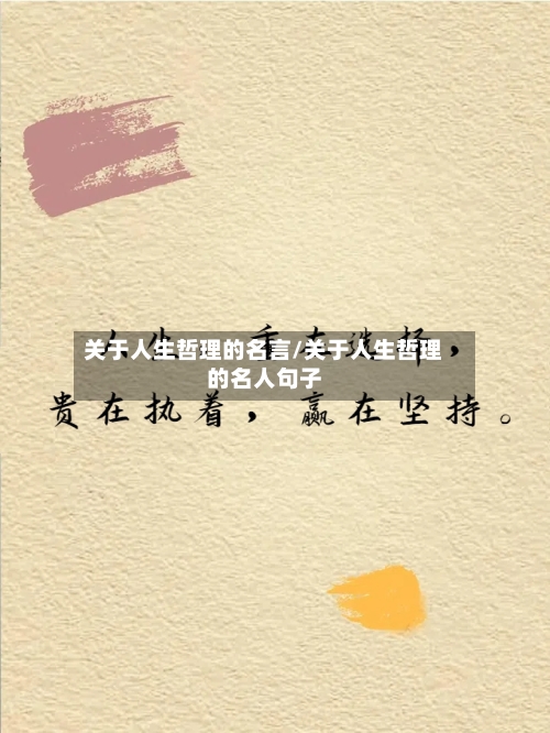关于人生哲理的名言/关于人生哲理的名人句子-第2张图片