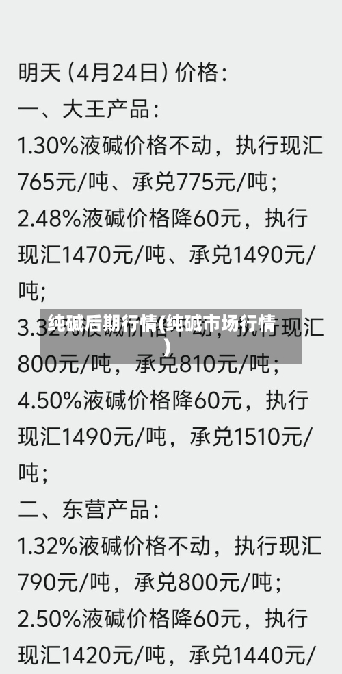 纯碱后期行情(纯碱市场行情)-第2张图片