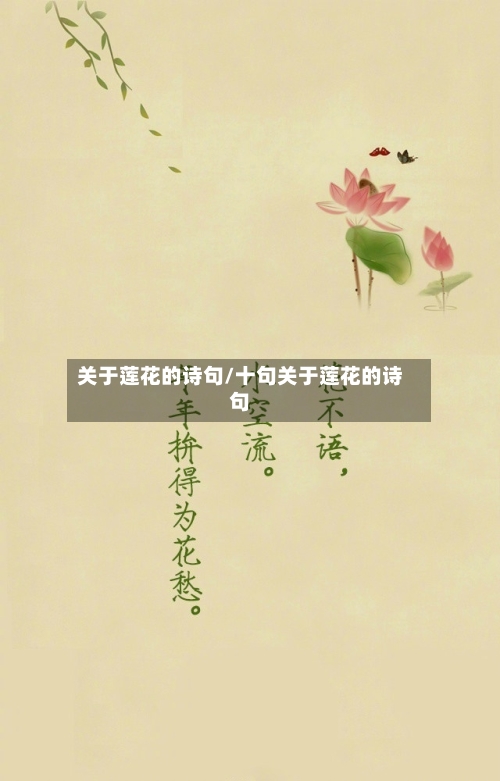 关于莲花的诗句/十句关于莲花的诗句