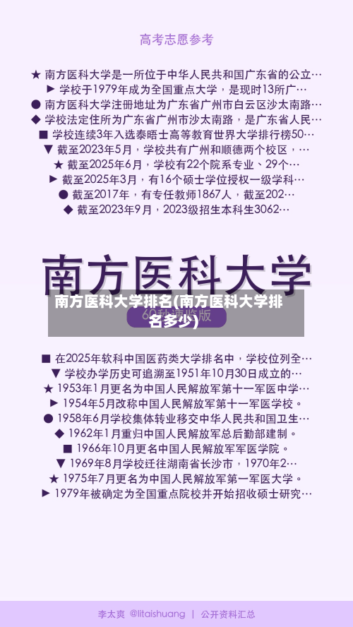 南方医科大学排名(南方医科大学排名多少)-第3张图片