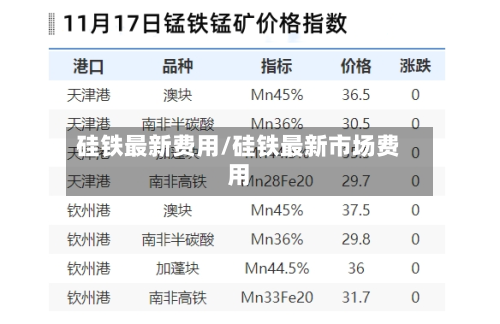硅铁最新费用/硅铁最新市场费用-第3张图片
